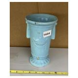 CYLINDRICAL VASE, LIGHT BLUE, CLASSICAL RELIEF