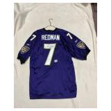 BALTIMORE RAVENS SIGNED REDMAN JERSEY SIZE 50