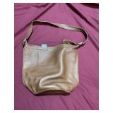 VINTAGE COACH HOBO BUCKET BAG, ALL LEATHER