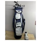 GOLF CLUBS DUNLAP, TOP FLIGHT, TAYLOR MADE BAG,