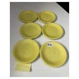 6 YELLOW 6' FIESTA PLATES