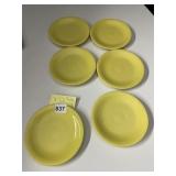 6 FIESTA WHITE PLATES