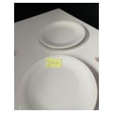 8 FIESTA WHITE PLATES