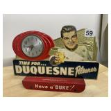 DUQUESNE PILSENER BEER SIGN 9.5' H X 13 W X 3D