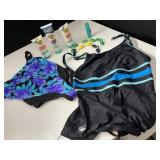 SPEEDO BATHING SUIT SZ 18, SUN SCREEN, ETC.