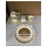 SANDERS RELIGIOUS LAST SUPPER PLATE W/ FLORAL