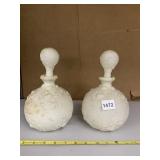 PAIR OF MARBLE OR BISQUE PORCELAIN DECORATIVE