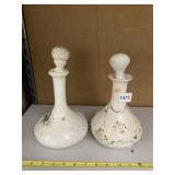 PAIR OF DECANTERS W/ STOPPERS