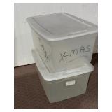 2 STORAGE TOTES AS PICTURED
