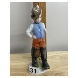 HEREND 8' 'BIG BOOTS' PORCELAIN FIGURINE HAND