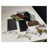 PRESCRIPTION GLASSES, GLASS CASES, WALLETS