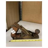 SHELTON HAND PLANE - CAST IRON W/ WOOD TOTE,