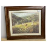 FRAMED PRINT BY BETTIE FELDER '81, 17.5 H X 20.5