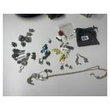 COSTUME JEWELRY PIERCED & CLIP ON EARRINGS, HAIR