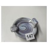 SLAG GLASS ASHTRAY