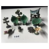 RESIN FIGURINES, 1 LEAF CHIPPED AS SHOWN
