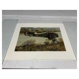 SIGNED LIMITED EDITION COLORED ETCHING - BIPLANE