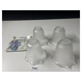 LIGHT GLOBES 2' OPENING, RUFFLED EDGE NIGHT LIGHT