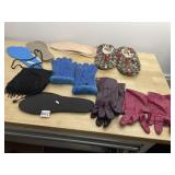 INSOLES, GLOVES, HAND BAG NEEDS STRAP SEWN