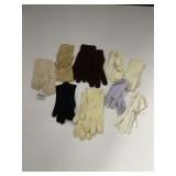 9 PAIRS LADIES VINTAGE GLOVES