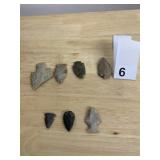 7 ANTIQUE ARROW HEADS