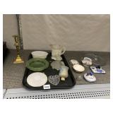 ASSORTED VINTAGE PORCELAIN & GLASS TABLEWARE -