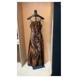 VINTAGE 50S AMAZING EMMA DOMB RUST COPPER TAFFETA