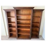 HENREDON CHERRY 3 SECTION BOOKCASE CAN ALL BE