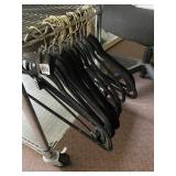 BLACK NO SLIP HANGERS - 20 - 2 W/ CLIPS