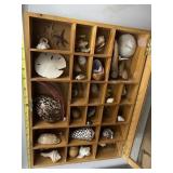 WOOD CURIO CABINET W/ GLASS DOORS - 20