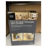 EASY HOME TWO TIER MESH ORGANIZER WITH DIVIDERS -