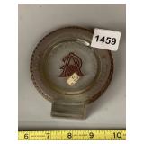 ANCHOR HOCKING PETAL WARE PLATE - CREAM W/ RED