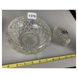LEAD CRYSTAL BOWL & EGG CUP SET - 24% LEAD