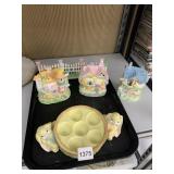 EASTER EGG HOLDER AND HOUSES