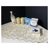 TWO CANDLES FACE MASKS HAND SANITIZING GEL BIRD