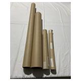 FOUR KRAFT PAPER ROLLS - ASSORTED WIDTHS, 43'H X