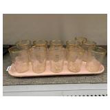 11 GOLD RIM GLASSES