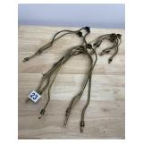 4 SMALL LAMP HARPS AND 5 LARGE HARPS