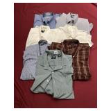 MEN'S SIZE XL BUTTON UP SHIRTS, SOME CONDITION