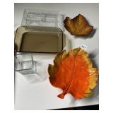 HI REX BAKING DISH, AUTUMN LEAF SERVING DISHES,