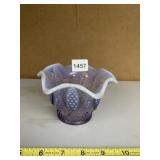 IMPERIAL GLASS CORN MOTIF VASE - PURPLE