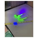 WESTMORELAND PAIR OF BIRD FIGURINES, JADE GREEN &