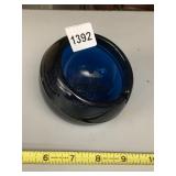 VINTAGE COBALT BLUE GLASS BOWL - MADE IN U.S.A.,