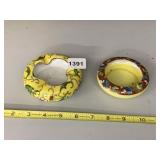 CHINESE PORCELAIN BRUSH WASHER & SMALL DISH -