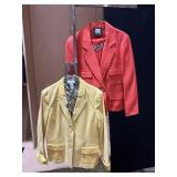 DONCASTER YELLOW SUIT SIZE 14 JACKET AND 12 PANT,