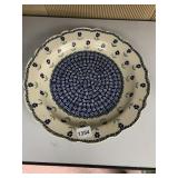 FLO BLUE - DERBYSHIRE POTTERY BLUE FLORAL PLATE -