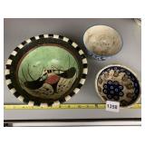 HAND-PAINTED CERAMIC DECORATIVE BOWLS - ASSORTED