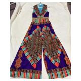 VINTAGE 70S PSYCHEDELICS PALAZZO JUMPSUIT SIZE