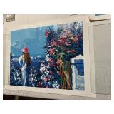 SIGNED OIL PAINTING - 'SIMONE', WOMAN IN PINK