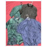 VINTAGE MEN'S SILK SHIRTS, L AND XL